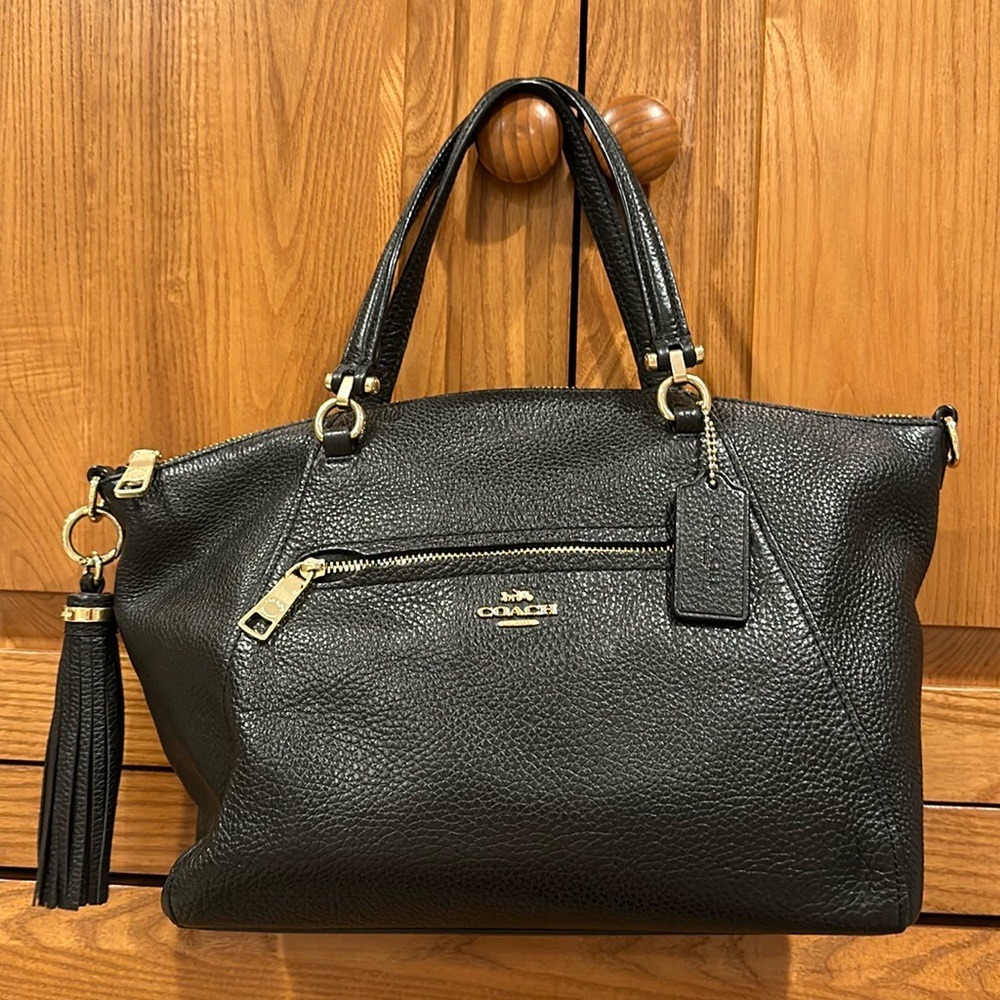 Leather coach bag